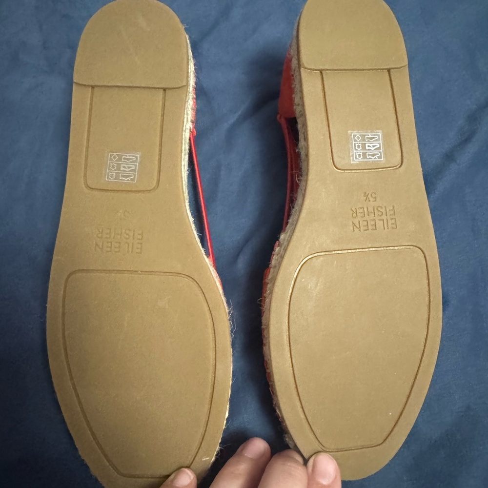 Eileen Fisher Vibrant Orange Espadrilles - Picture 3 of 5